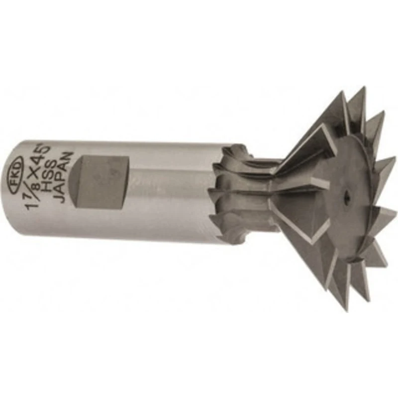 Value Collection 45 1-7/8 Cut Diam, 13/16 Cut Width, High Speed Steel Dovetail Cutter 7/8 Shank Diam, 2-7/16 Shank Le...
